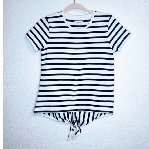 Madewell Striped Back Tie Tee Sizes XSmall - Picture 2 of 4